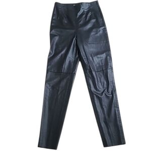 Zara Black High Waist Faux Leather Leggings